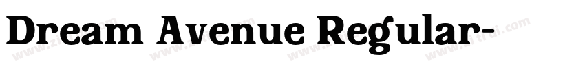 Dream Avenue Regular字体转换
